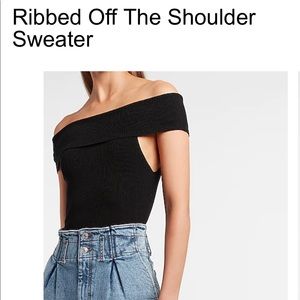 Ribbed Off the Shoulder Sweater